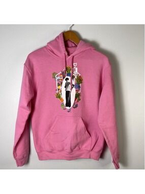 Harry Styles Pink Graphic Hoodie "Love On Tour” Size Small Official Concert